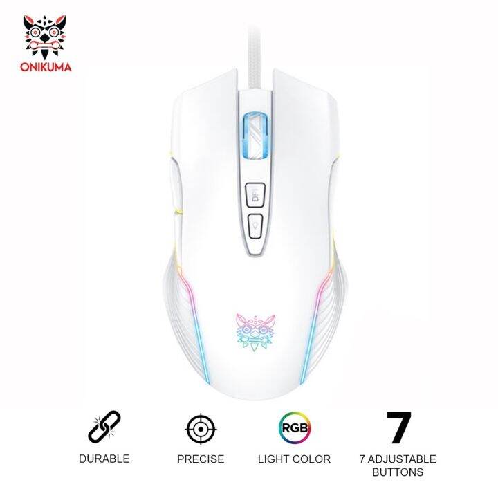 Onikuma CW905 Wired RGB Gaming Mouse USB Optical Computer Mice with RGB