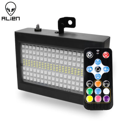 ALIEN 204 LED RGB White Disco DJ Strobe Lights Party Holiday Music Club Sound Flash Stage Lighting Effect With Remote Controller