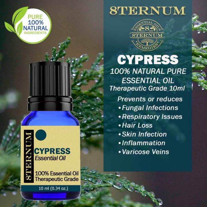 ️ CYPRESS Essential Oil, 100 PURE, Undiluted, ALLNATURAL, AND THERAPEUTIC GRADE. by 8TERNUM
