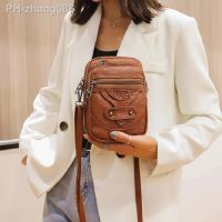 Fashion PU Leather Phone Bag Women Messenger Mini Shoulder Bag Crossbody Multi-Layer Zipper Coin Purse Key Bags Big Card Holders