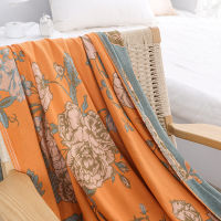 Bamboo Fiber Textile Towel Quilt Summer Cool Throw Blanket Breachable Sigle Air-conditioning Quilt Nap Blanket