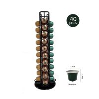 ขาตั้งแขวนผ้าเช็ดตัวใส่แคปซูลกาแฟสำหรับ40แคปซูลเนสเพรสโซเก็บ Soporte Capsulas Nespresso ที่วางกาแฟใหม่ Yuanyuan