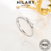 Hilary JEWELRY ของแท้ แหวนเงิน 925 รูปหัวใจบิน สร้างสรรค์ สําหรับคู่รัก R300