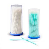 【jw】■  100PCS Disposable Brushes Swab Green/White Individual Removing Microbrushes Eyelashes Extension Applicators