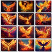 Phoenix โปสเตอร์และภาพพิมพ์-สัตว์ในตำนานจีน Wall Art ภาพภาพวาดผ้าใบ-Modern Living Room Home Decor สำหรับ Aesthetic Lovers