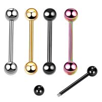 【LZ】◕✹  1Pc 16mm Cirúrgico Aço Tongue Anéis Mamilo Straight Barbells Cirúrgico Aço Tongue Lip Stud Bar Tragus Body Piercing Jóias