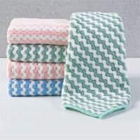 【DT】hot！ 5PCS Dish Towels Microfiber Absorbent Coral Fleece Cloth Rag Home Kitchen Cleaning Supplies For Drying Washing