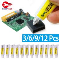 【CW】 3/6/9pcs Thermal Paste Conductive Heatsink Plaster Viscous Adhesive Glue Chip RAM Cooler Radiator Cooling