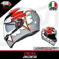 AGV K3SV BUBBLE  GREY/WHITH/RED