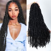 Synthetic Crochet Braids Hair For Passion Twist Pre-Looped Fluffy Ombre 12 18 22 28Inch Pre-Twisted For Black Woman YXCHERISHAIR