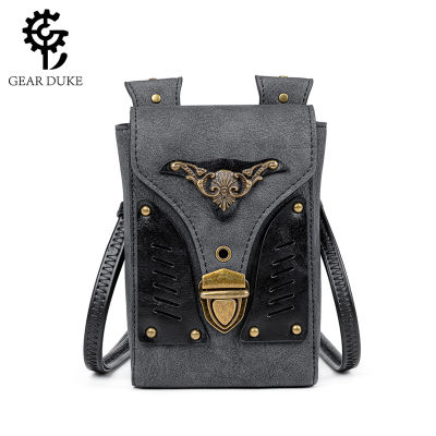 New Foreign Trade Bag Womens Punk Style Motorcycle Shoulder Crossbody Bag Mini Contrast Color Small Square Bag
