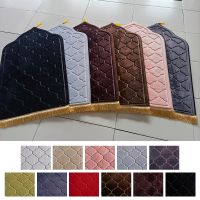 【SALES】 Flannel Prayer Mat Worship Blanket Worship Kneel Embossing Floor Carpets Non-slip Soft Portable Travel Prayer Rug Ramadan Gift