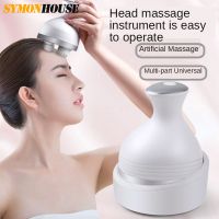 ZZOOI Electric Head Massager 3D Stereo Scalp Stress Relax Head Massage Tool Wireless Waterproof Body Deep Tissue Kneading Massager