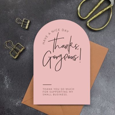 30 Pcs/Pack Irregular Shaped Thank You Cards Small Business Commodity Packaging Gift Card