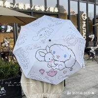 Sanrio ร่มลาย Hello Kitty,ร่มลายการ์ตูนน่ารักๆ Cinnamoroll Kuromi Pochacco UV ป้องกันฝนตกใช้ได้สองแบบร่มแบบพับเก็บและพกพาได้