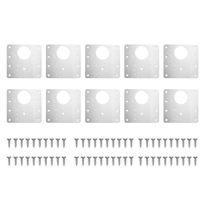10Pcs Hinge Repair Plate Kit Kitchen Cupboard Door Hinge