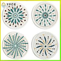 VHGG 4Pcs Cotton Woven Trivets 7 Inch Round Table Anti Scald Pad Durable Colorful Meal Mat Table