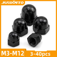 JUIDINTO 3-40 ชิ้นเมตริก Acorn Nuts M3 M4 M5 M6 M8 M10 M12 Domed Cap Nuts Crown Hex Nuts-cijiha