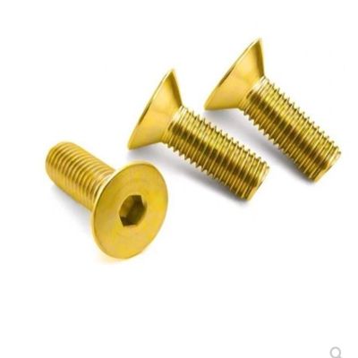 2-20pcs DIN7991 M2 M2.5 M3 M4 M5 M6 M8 Pure Brass Flat Hex Hexagon Socket countersunk Head Screws A1 Nails Screws Fasteners