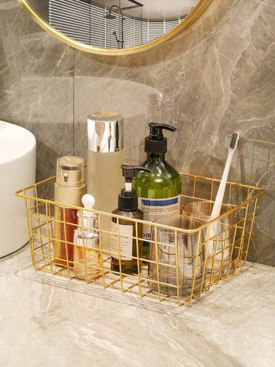 cw-metal-gold-storage-basket-shelf-punch-free-wall-hanging-organization-and-cabinet