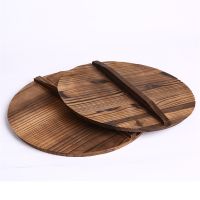 Frying Pan with Lids 33cm Wooden Pot Lid Chinese Fir Pan Lid Frying Pan Cover Pot Cover Wok Pan Lid Kitchen Accessories Utensils