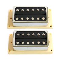 Donlis Alnico ฝาครอบโครเมียมเปิดแม่เหล็ก5ชิ้นปิคอัพกีตาร์แอลพี Humbucker สีงาช้าง