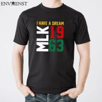 เสื้อผ้าผช2023 ผู้ชาย  s เสื้อยืดลําลอง แขนสั้น พิมพ์ลาย I Have A Dream Black History MLK Day สไตล์วินเทจ สตรีท สํา  Y5EK