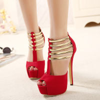 heels ขายส่งปากปลาแพลตฟอร์มกันน้ำฤดูร้อนยุโรปและอเมริการองเท้าส้นสูงรองเท้าแตะผู้หญิง 45 การจับคู่สีการค้าต่างประเทศข้ามพรมแดนรองเท้าผู้หญิงไซส์ใหญ่