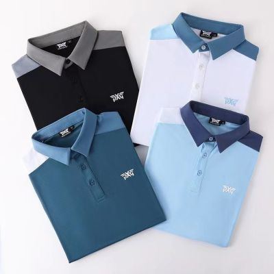 (spot) the new 2023 golf clothing fashion leisure mens T-shirt lapel quick-drying delicate polo shirt golf