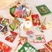 【YF】❒  20Pcs Hanging Decoration Cards Xmas Greeting Envelopes Invitations Blank Note Wishing Card Gifts