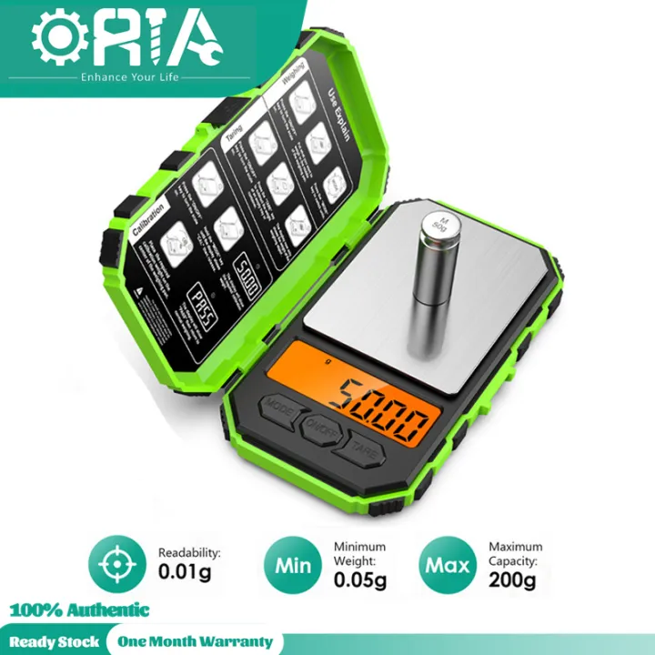 ORIA Professional Digital Mini Scale Precision 0.01g/Range 0.05g200g
