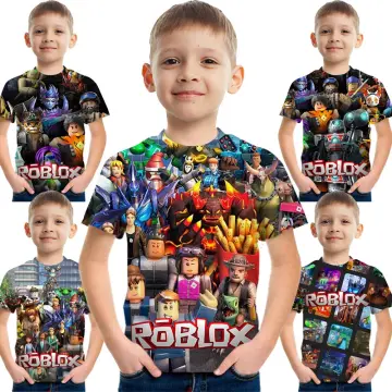 Kids Boys Girls Roblox Anime Short Sleeved Tops Children's New New