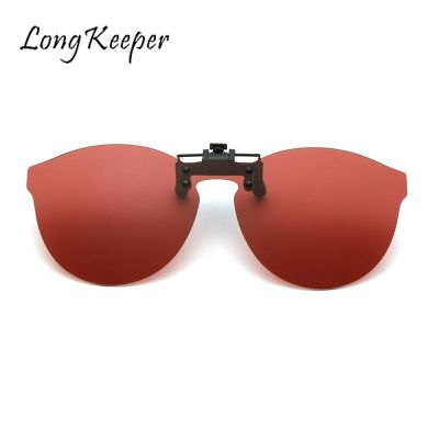 Polarized Clip On Sunglasses Men Women Fishing Increase Float Clarity Glasses Anti Glare Vintage Round Sport Sun Glasses Eyewear