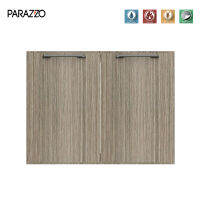 PARAZZO หน้าบานคู่ WPC รุ่น ENZO SERIES ขนาด 80x60ซม. สี Empire Oak มือจับสีดำ วัสดุไม้สังเคราะห์ กันน้ำ กันปลวก 100%