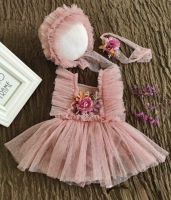 Newborn Photography Props Outfit Baby Girl Dress Lace 100days 3 Months Clothes Fotografia Accessories New Born Photography Props Sets  Packs