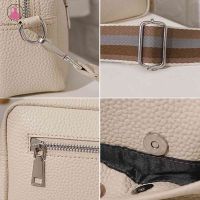 ผู้หญิงคลาสสิก Pu กระเป๋าสะพายสายกว้าง Crossbody Messenger กระเป๋าถือสีทึบ Messenger กระเป๋าถือทุกวันซิปกระเป๋าเดินทาง