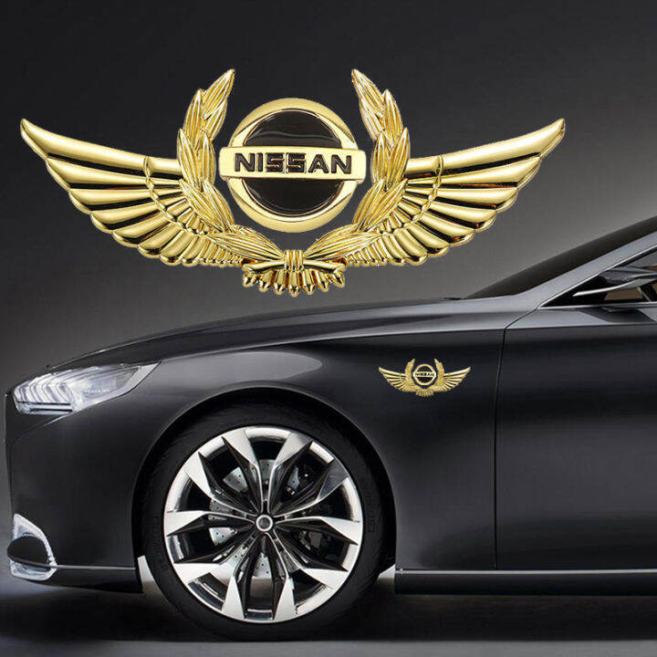 1 Piece Metal Personality Car Wings Body Emblem Badge Decal for Nissan Grand Livina March