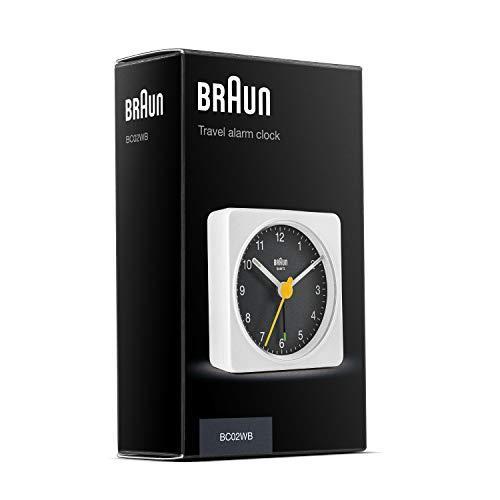 นาฬิกาปลุก-braun-นาฬิกา-bc02wb-นาฬิกาปลุกสีดำสีขาวสีขาวนาฬิกาปลุกนาฬิกาปลุกการเดินทางแบบขนาน