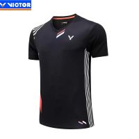 （ALL IN STOCK 2023）  Victors new mens and womens quick-drying badminton sportswear breathable perspiration short-sleeved table tennis volleyball competition clothes