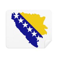 Bosnia and Herzegovina Map National Flag Cleaning Cloth Screen Cleaner 2pcs Suede Fabric Lens Cleaners