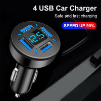 ใหม่4 USB Car Charger Quick Charge 3.0สำหรับ 14 Pro Xiaomi Samsung Fast Charging Phone Adapter Fast Charger ในรถยนต์