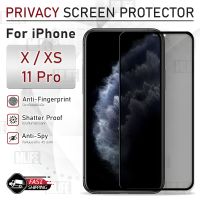 MLIFE - ฟิล์มกันเสือก iPhone 11 Pro / X / Xs กระจก 5D เต็มจอ ฟิล์มกระจก ฟิล์มกระจกกันรอย ฟิล์มกันแอบมอง กระจกเพิ่มความเป็นส่วนตัว เคส - Anti Spy Privacy Glass