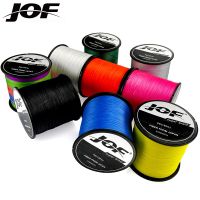 JOF 4เส้นเอ็นตกปลา PE 300เมตร10-120Lb หลายสีเหมาะสำหรับสายเชือกถักเปียสร้อยข้อมือ0.11มม.-0.72มม.