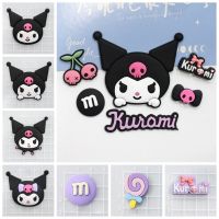 GREAD 5ชิ้นเครื่องประดับอัญมณี Kuromi DIY เสน่ห์พวงกุญแจแพทช์ตุ๊กตาปะแต่งน่ารัก DIY ปิ่นปักผม Aksesoris Sepatu