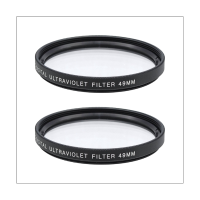 2Pcs 49mm UV Protection Filter Lens with HD Resistant UV Filter for 49mm Camera Lens