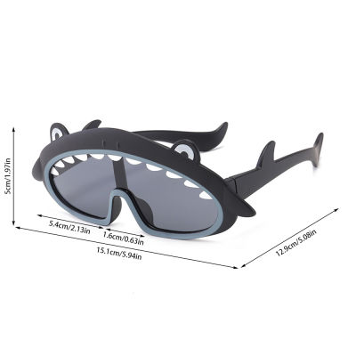 แว่นกันแดดซิลิโคนป้องกันเด็กลายการ์ตูนฉลามน่ารักโพลาไรซ์
