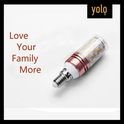 Yolo การเปลี่ยนสีสามสี  หลอดไฟE14 led 12w 4 pieces （P8122）