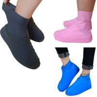 Silicone Rain Boots Waterproof Shoe Cover Unisex Non-slip Sand-proof  Shoes Protectors Reusable Outdoor Thick Rainy Boots Rain Boots