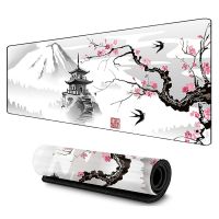 ญี่ปุ่น Sakura Sakura เจดีย์ Mousepad เครื่องเกม Office Pad แผ่นรองเมาส์ Light Gaming Table Pad แผ่นรองแป้นพิมพ์ 900x400 Mausepad