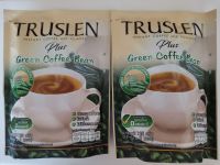 กาแฟกึ่งสำเร็จรูป TRUSLEN PLUS GREEN COFFEE BEAN ทรูสเลน พลัส กรีน คอฟฟี่ บีน 16 กรัม x  8 ซอง (แพ็ค 2 ห่อ)
